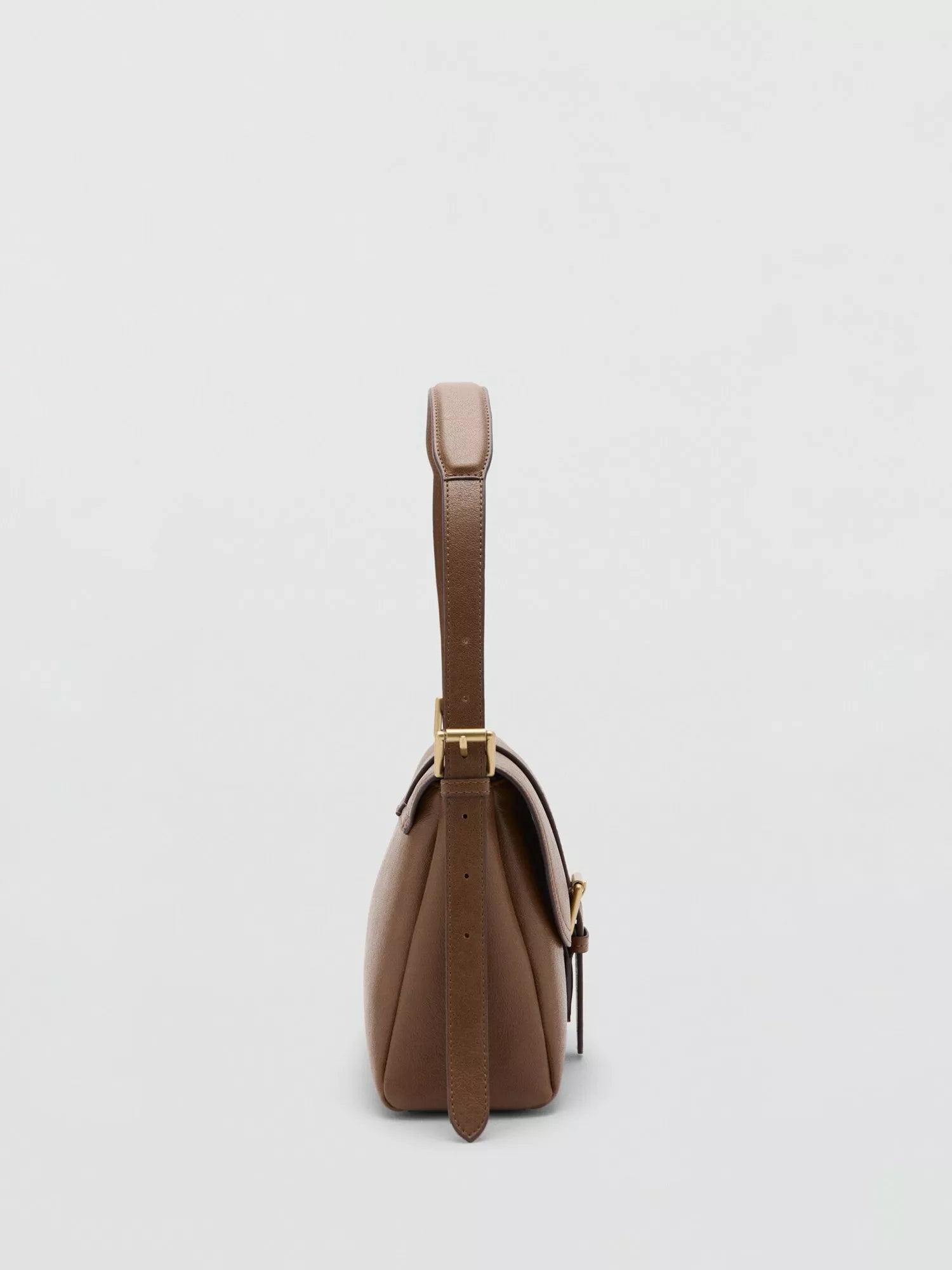 Mango camel saddle shoulder bag with adjustable strap, UK version