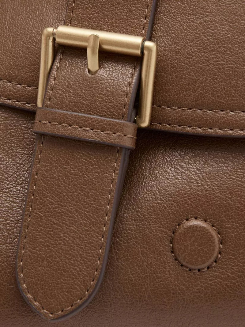 Mango camel saddle shoulder bag with adjustable strap, UK version