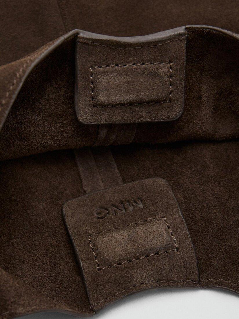 Mango chocolate suede hobo bag, imported from the UK
