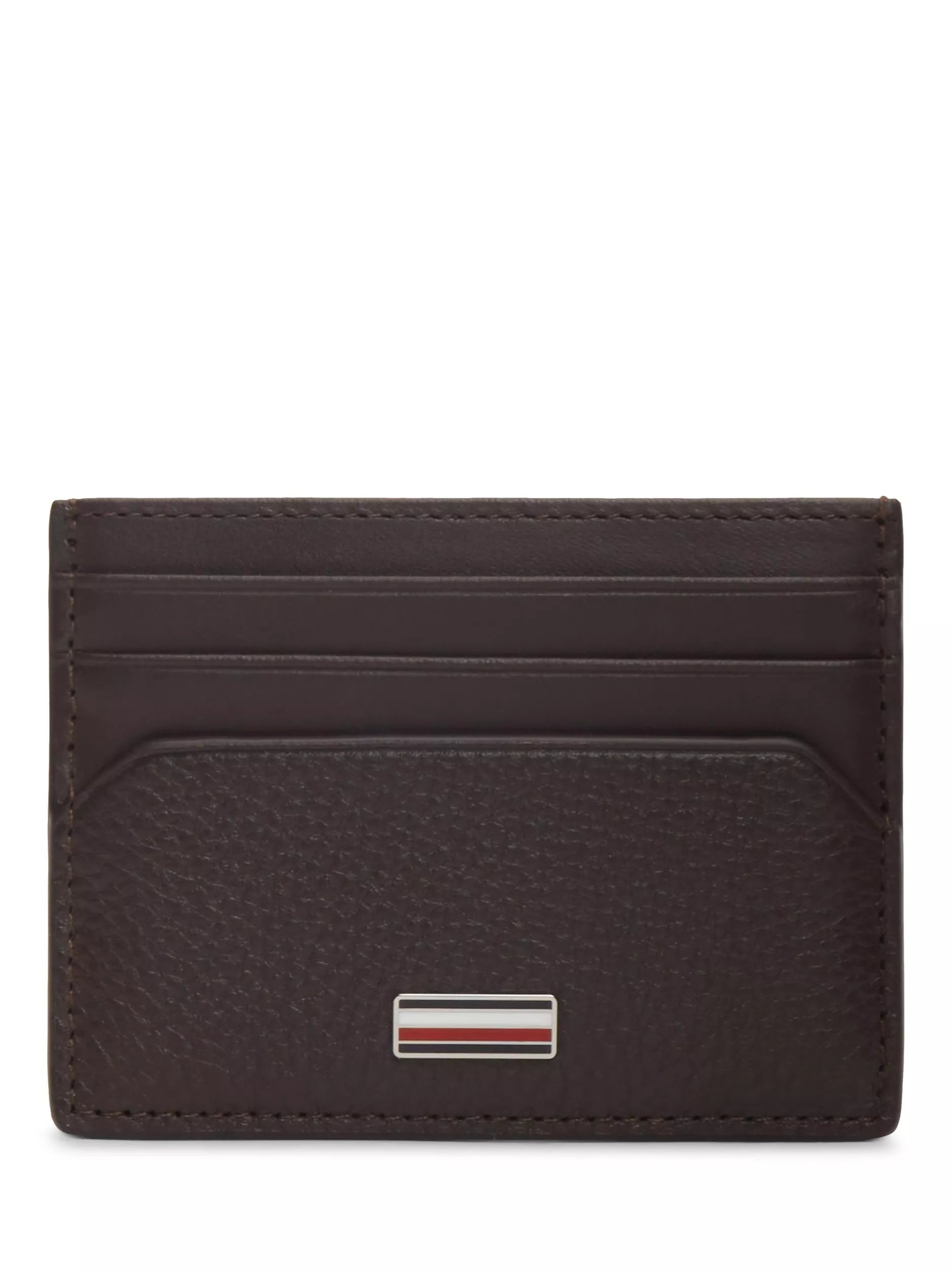 Tommy Hilfiger brown leather card holder 10.3cm - British product