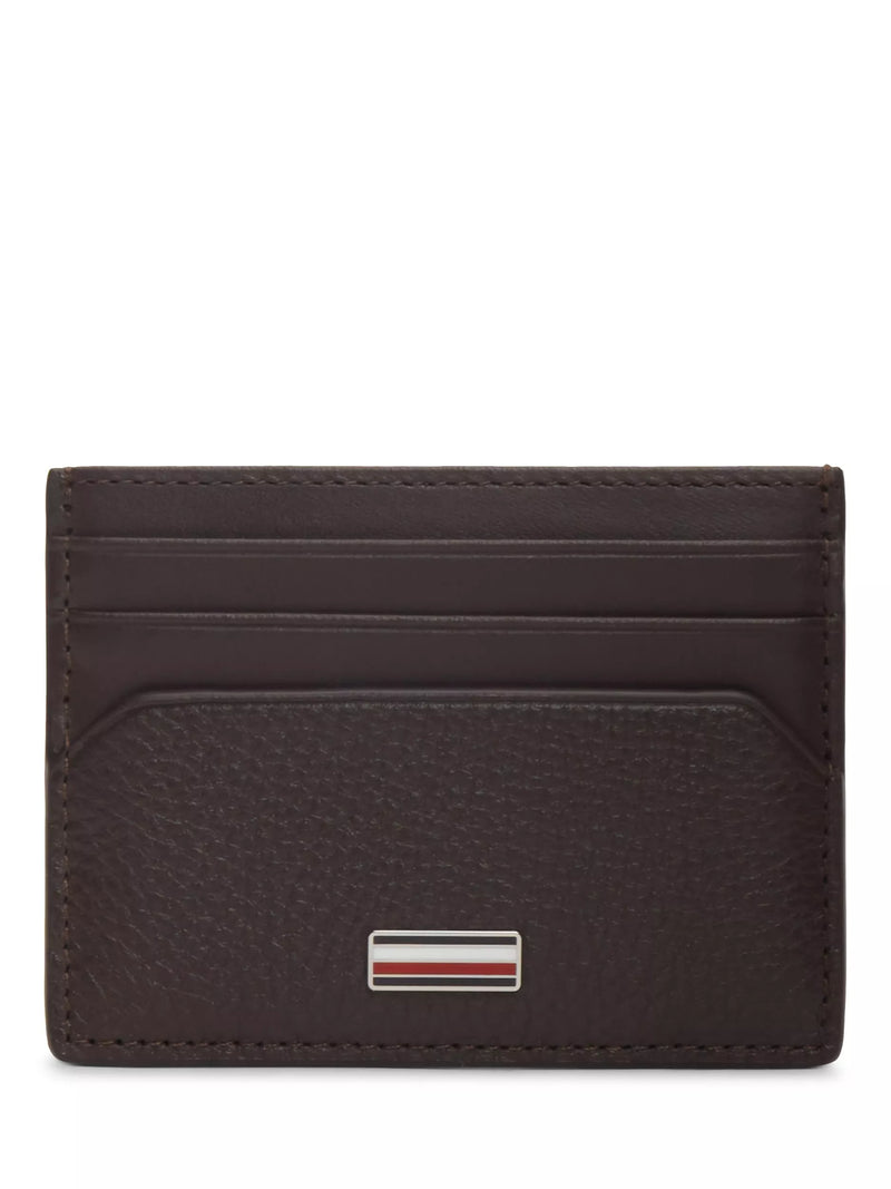 Tommy Hilfiger brown leather card holder 10.3cm - British product