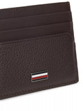 Tommy Hilfiger brown leather card holder 10.3cm - British product