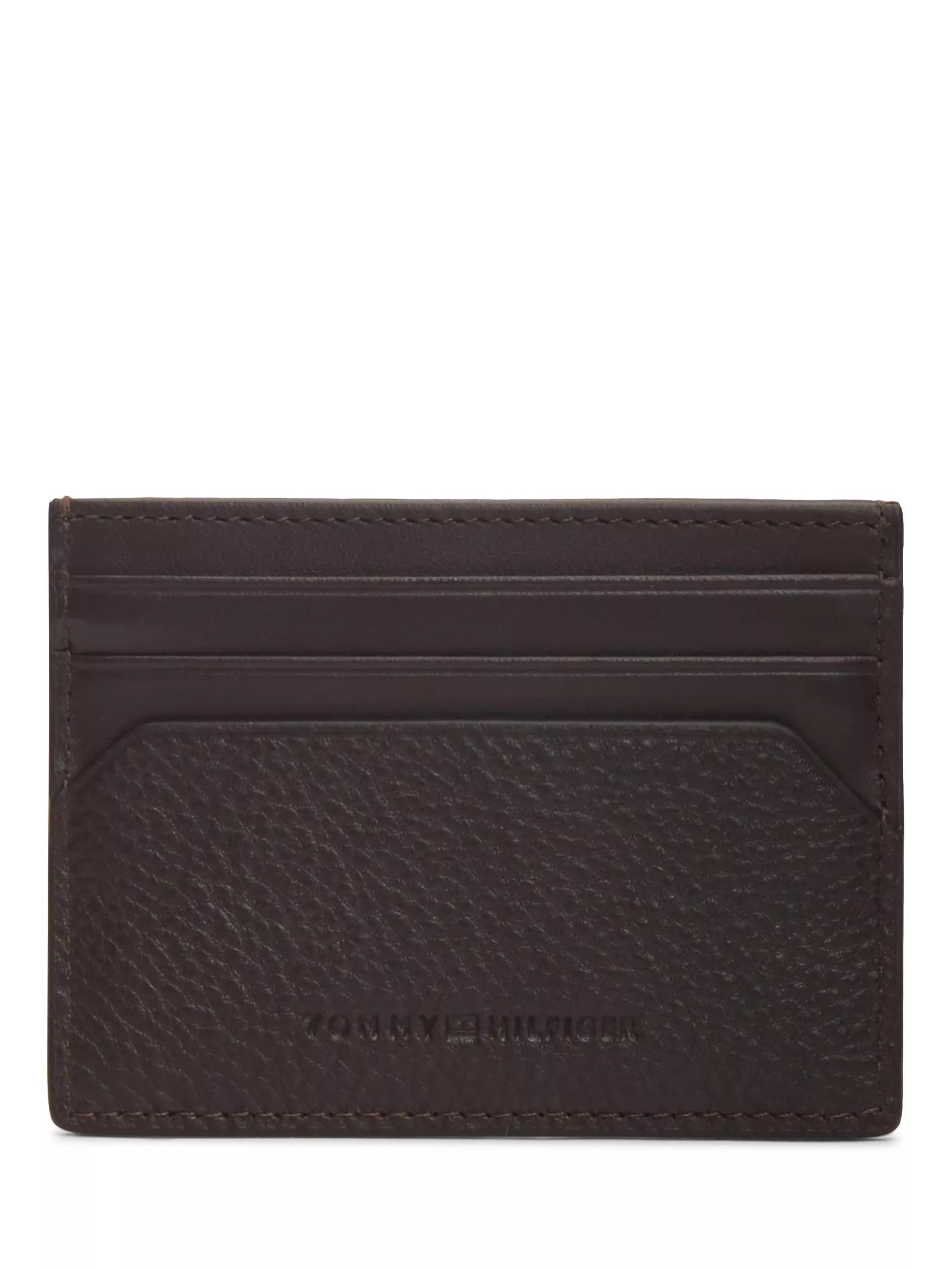 Tommy Hilfiger brown leather card holder 10.3cm - British product