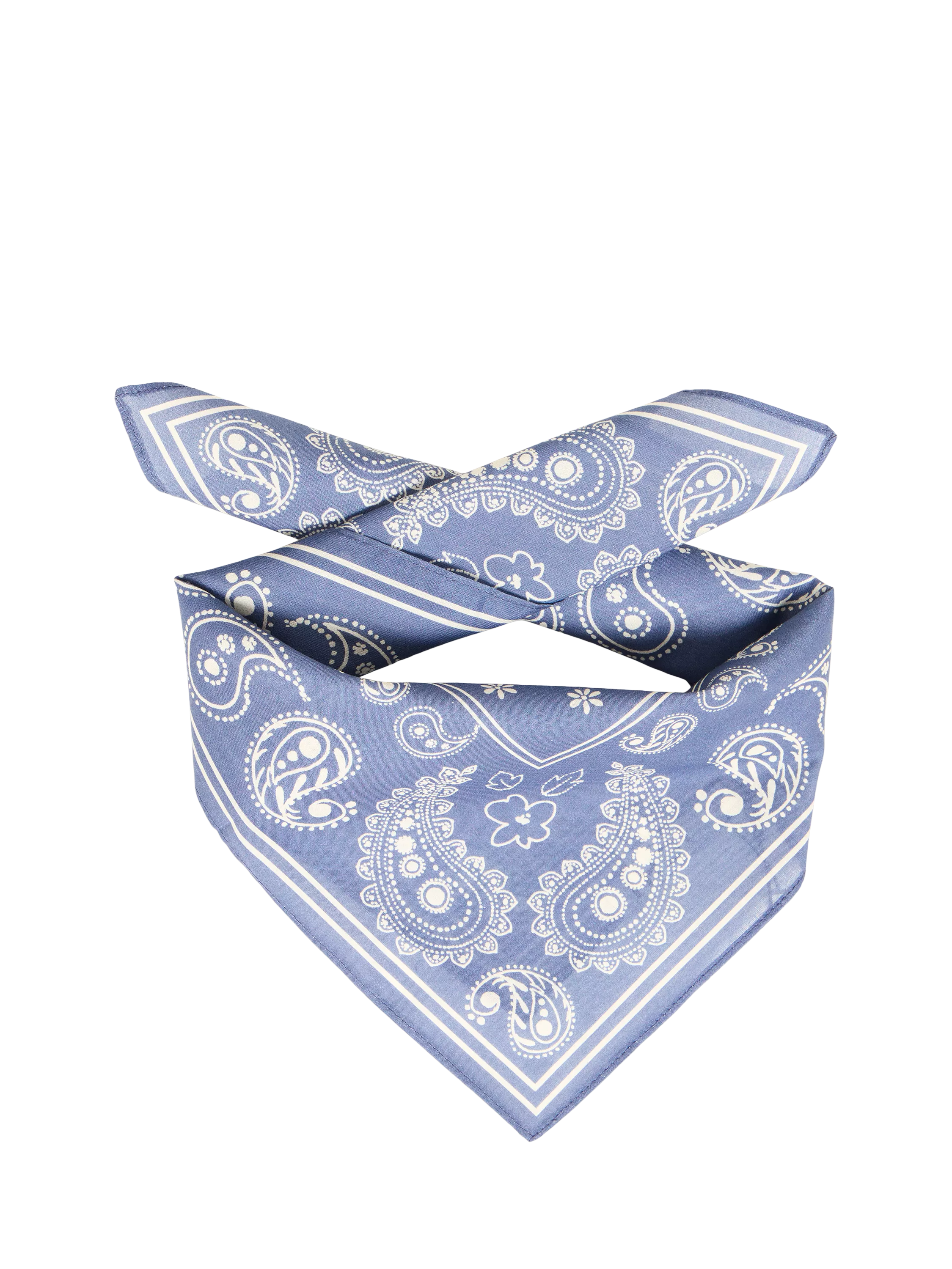 ICHI blue paisley scarf 50x50cm (British brand)