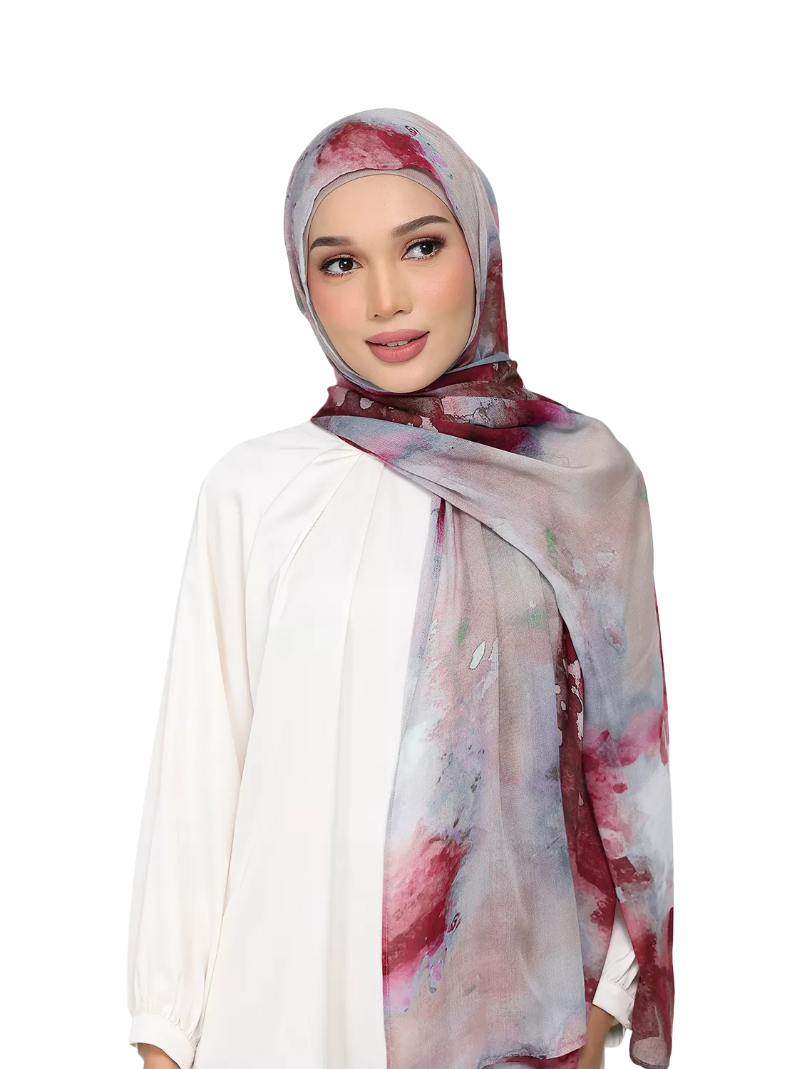 Bokitta Loose Freestyle Watercolour Hijab Set