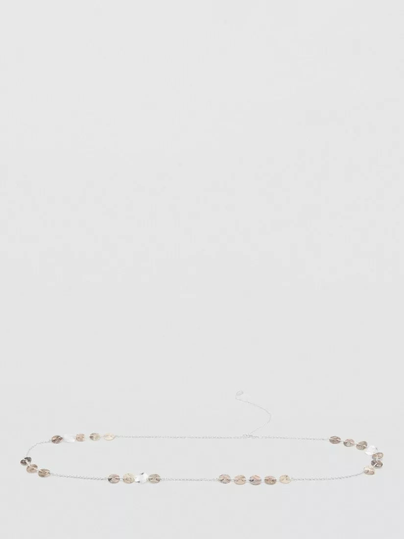 Mango waist belt silver disc chain, imported from the UK