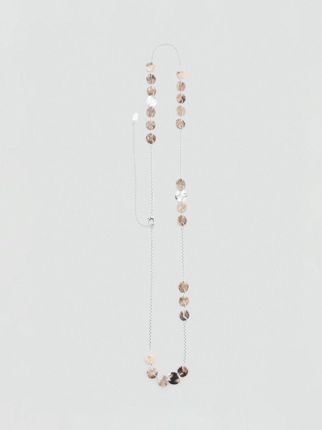 Mango waist belt silver disc chain, imported from the UK