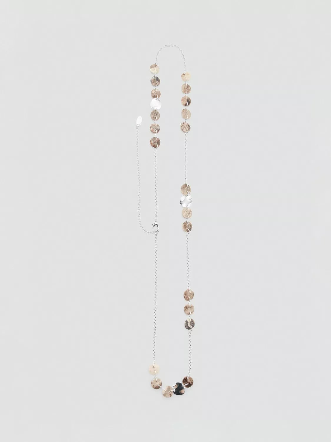 Mango waist belt silver disc chain, imported from the UK