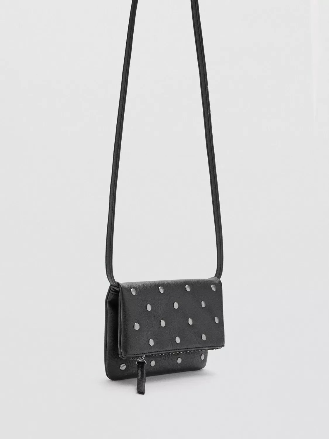 Mango kids crossbody bag black with studs, UK version