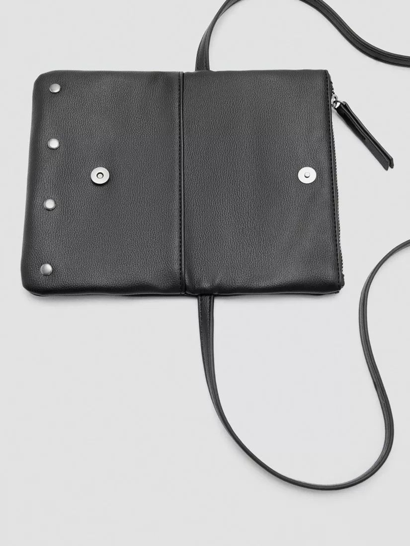 Mango kids crossbody bag black with studs, UK version
