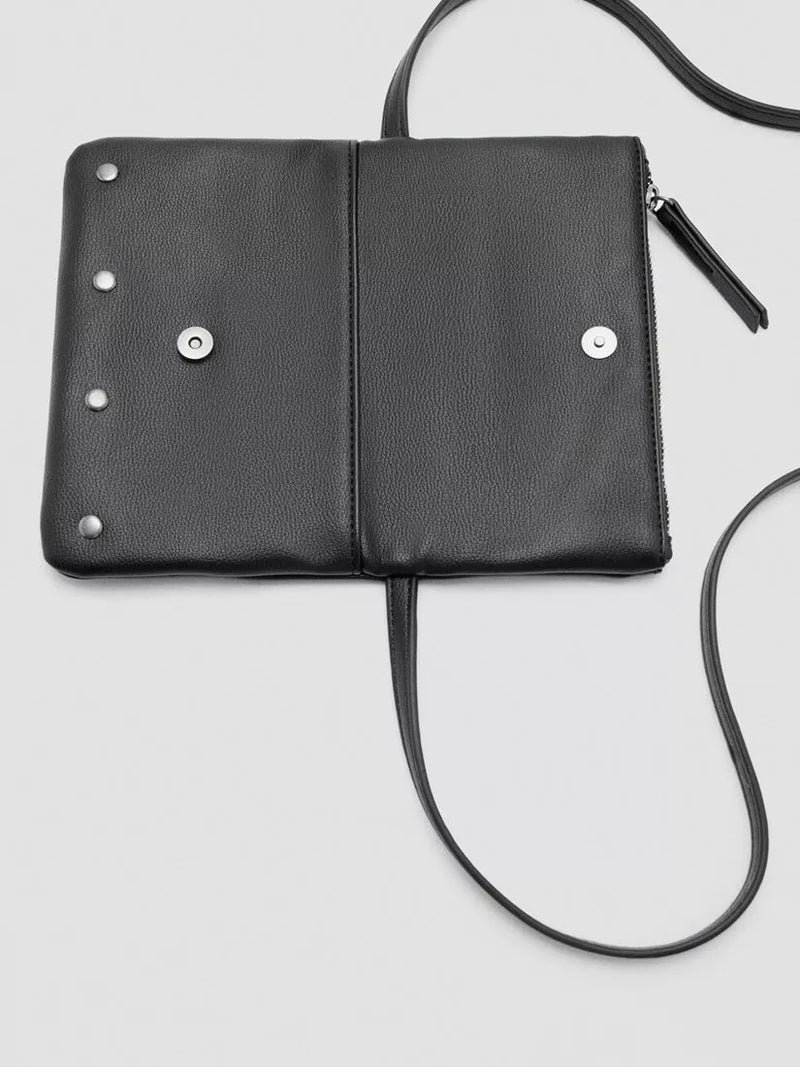 Mango kids crossbody bag black with studs, UK version