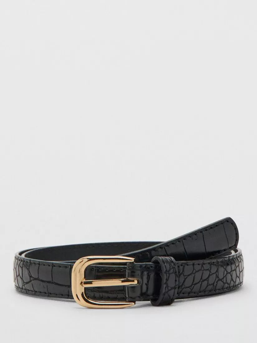 Mango croc effect curved buckle belt, imported from the UK