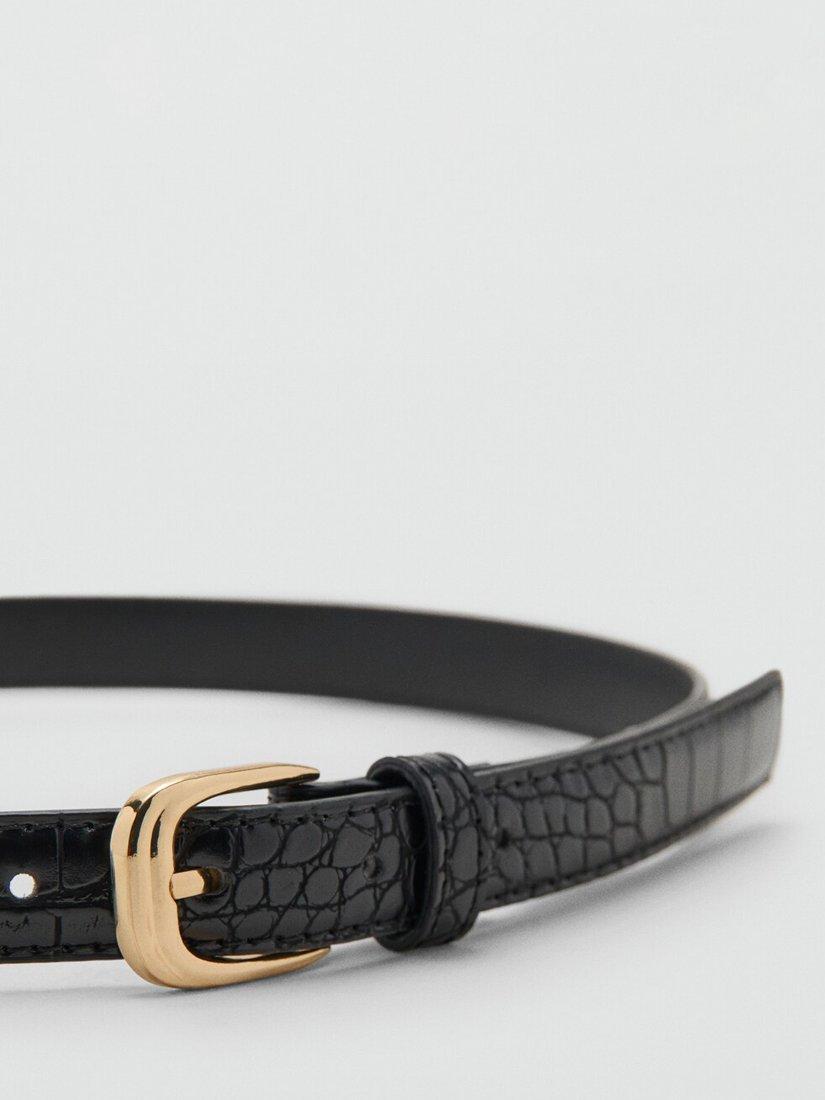 Mango croc effect curved buckle belt, imported from the UK