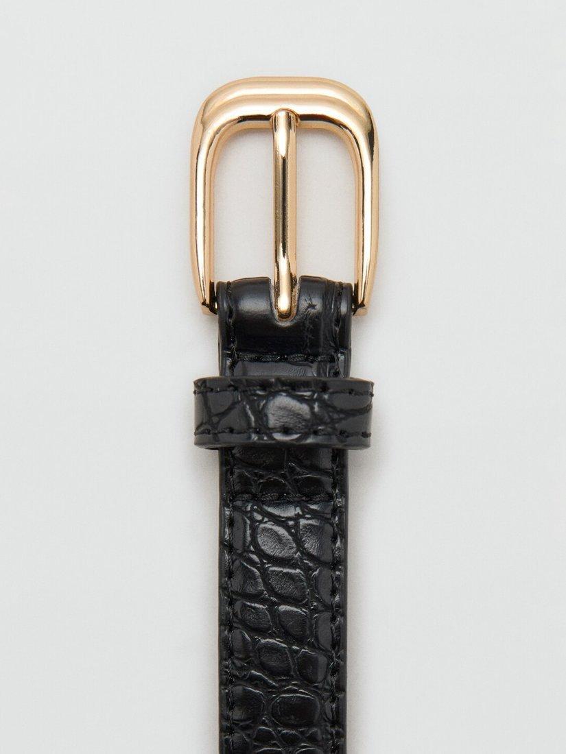 Mango croc effect curved buckle belt, imported from the UK