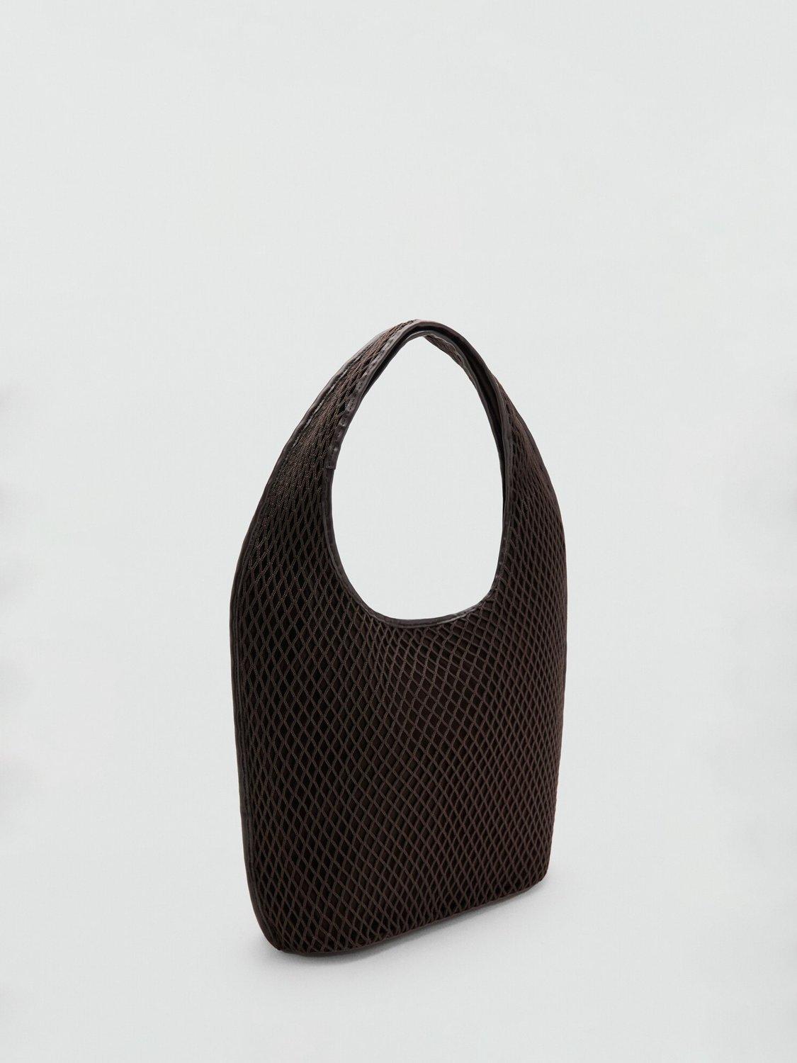 Mango mesh shoulder bag chocolate - British product