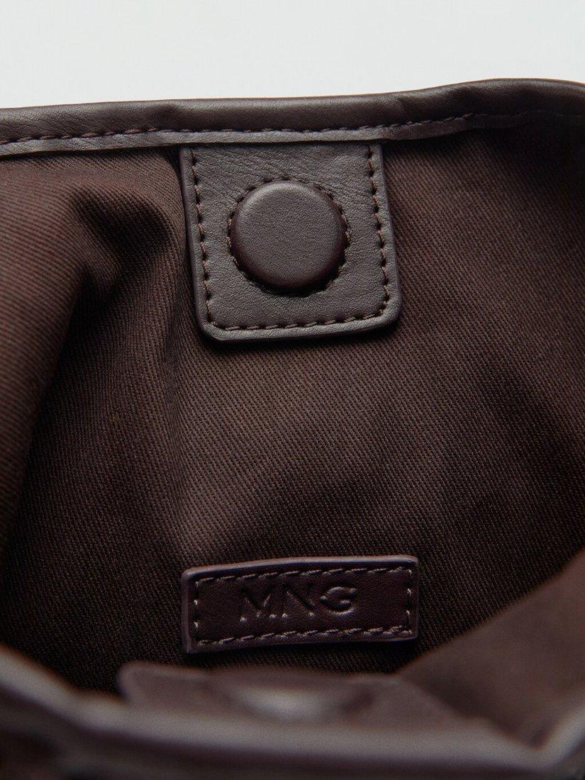 Mango mesh shoulder bag chocolate - British product