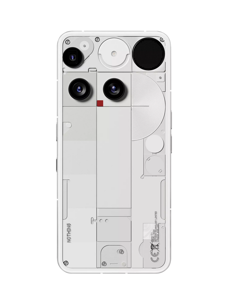 Nothing Phone (3) Smartphone, Android, 6.67”, 5G, SIM Free, White, 12GB RAM, 256GB
