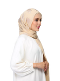 Bokitta Nakheel palm print shawl set in gold, imported from the UK
