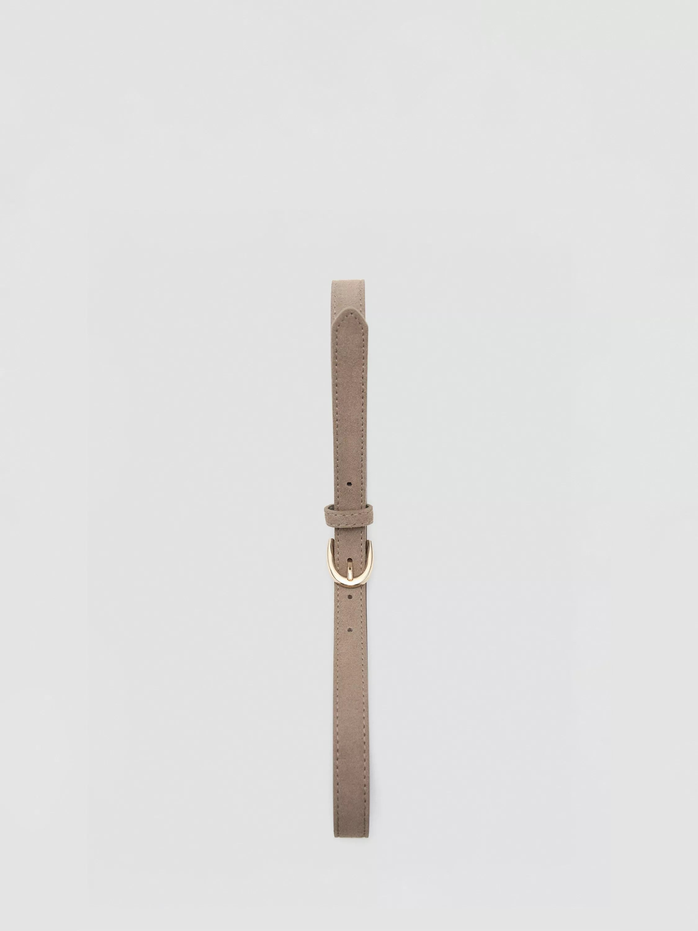 Mango taupe suede belt regular width - British product