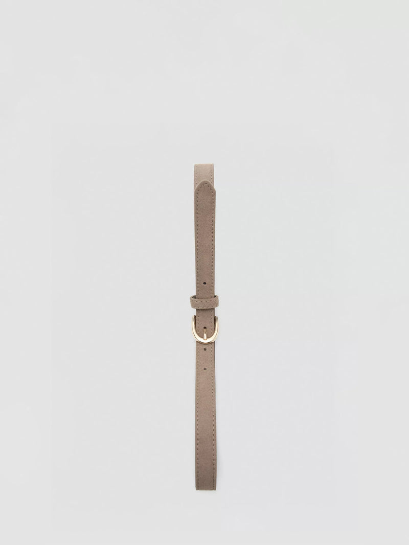 Mango taupe suede belt regular width - British product