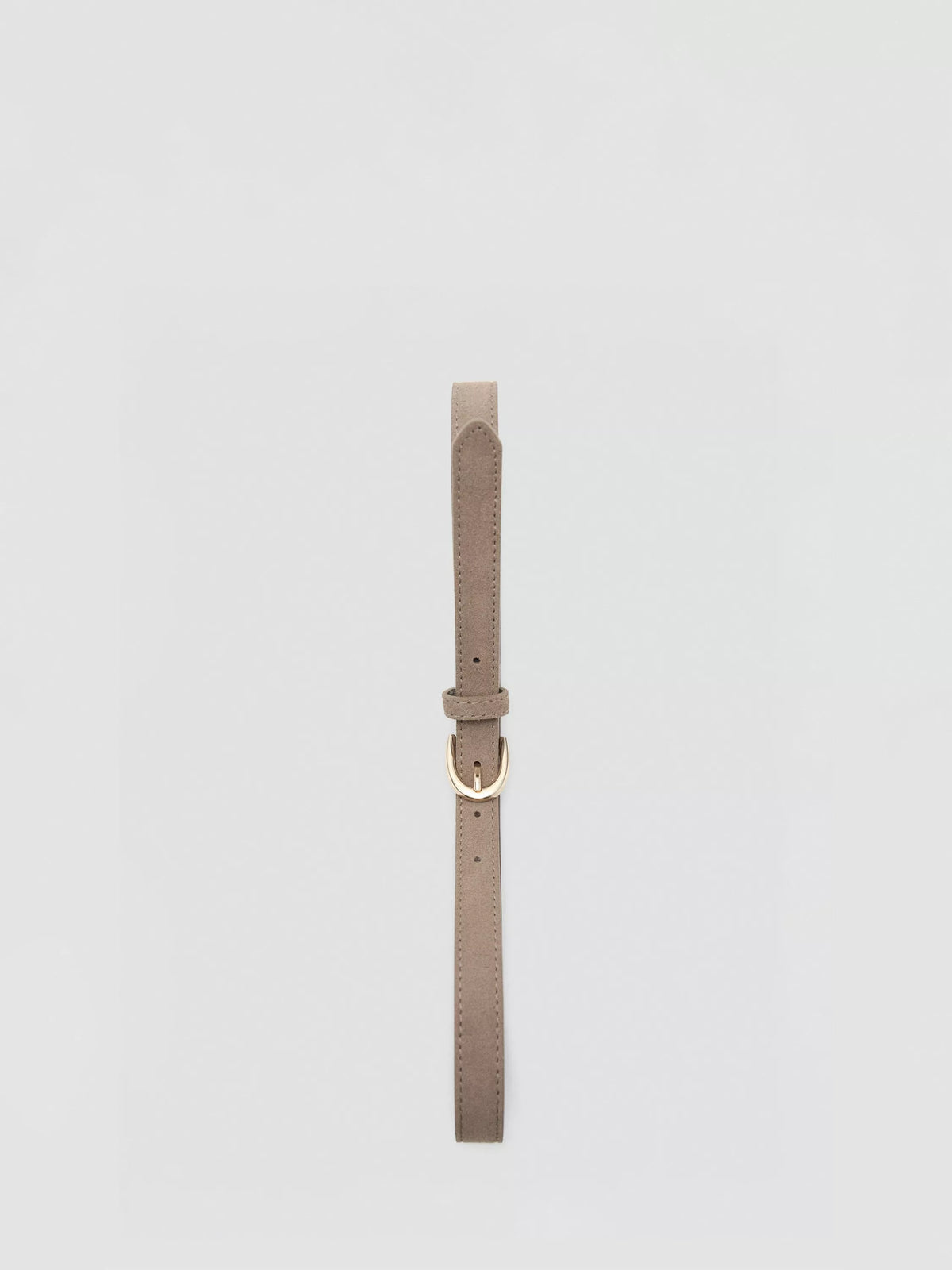 Mango taupe suede belt regular width - British product
