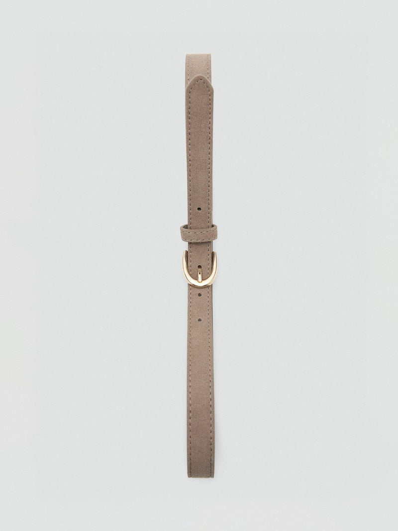 Mango taupe suede belt regular width - British product