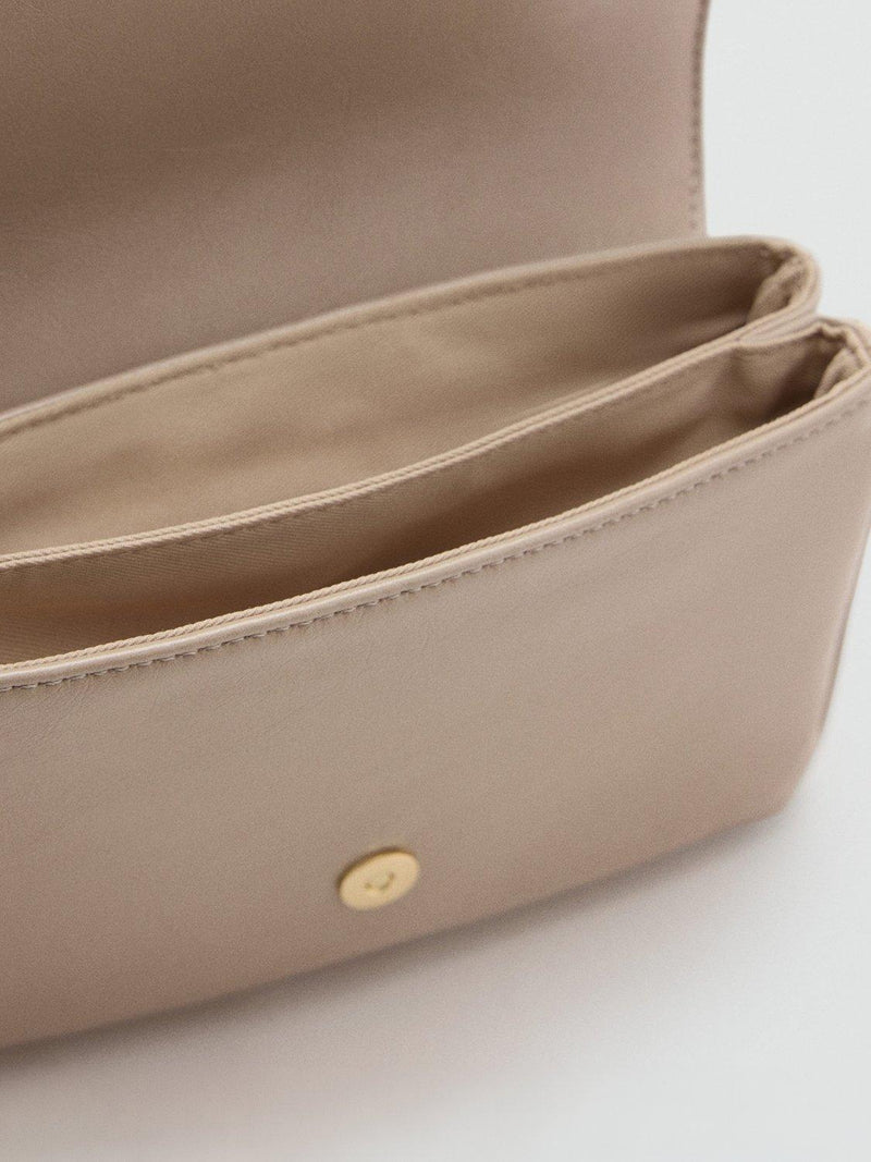 Mango chain-strap mini crossbody bag cream UK version