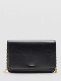 Mango mini crossbody bag with chain strap black - British product