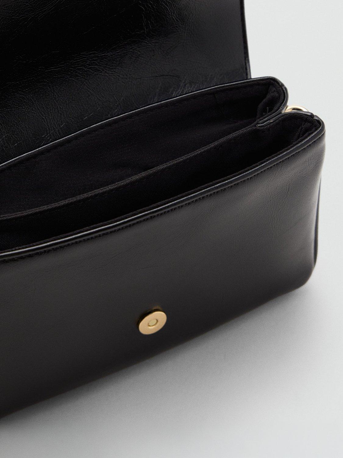 Mango mini crossbody bag with chain strap black - British product