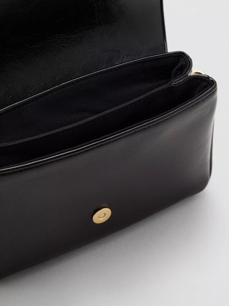 Mango mini crossbody bag with chain strap black - British product