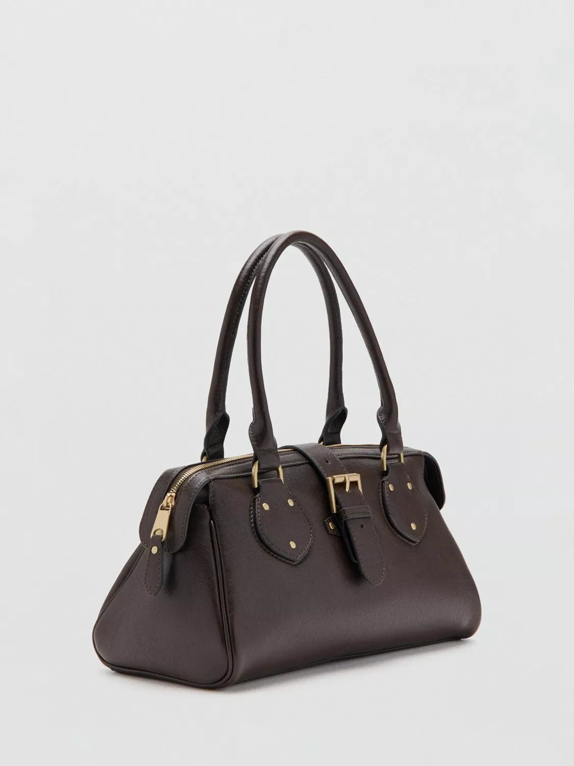 Mango satchel bag in chocolate, imported from the UK