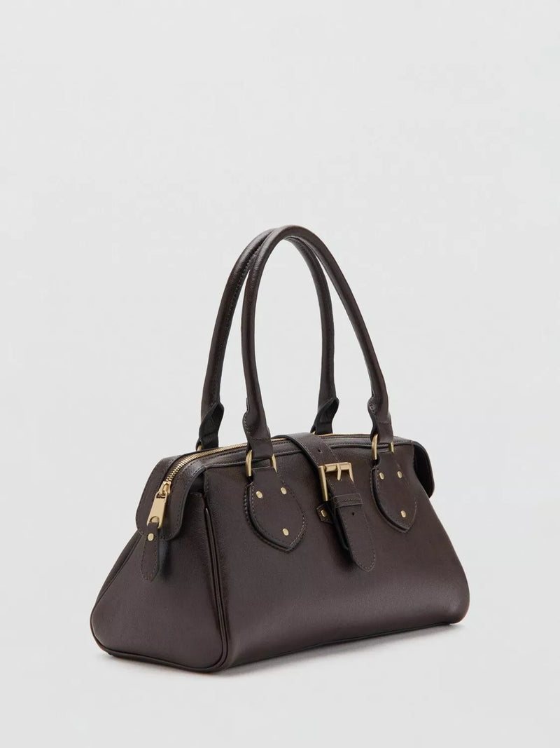 Mango satchel bag in chocolate, imported from the UK