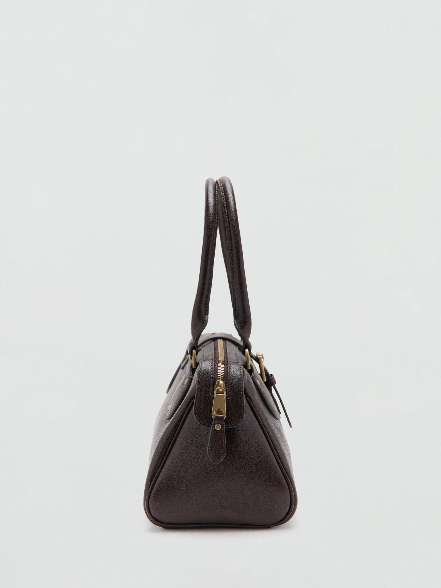 Mango satchel bag in chocolate, imported from the UK