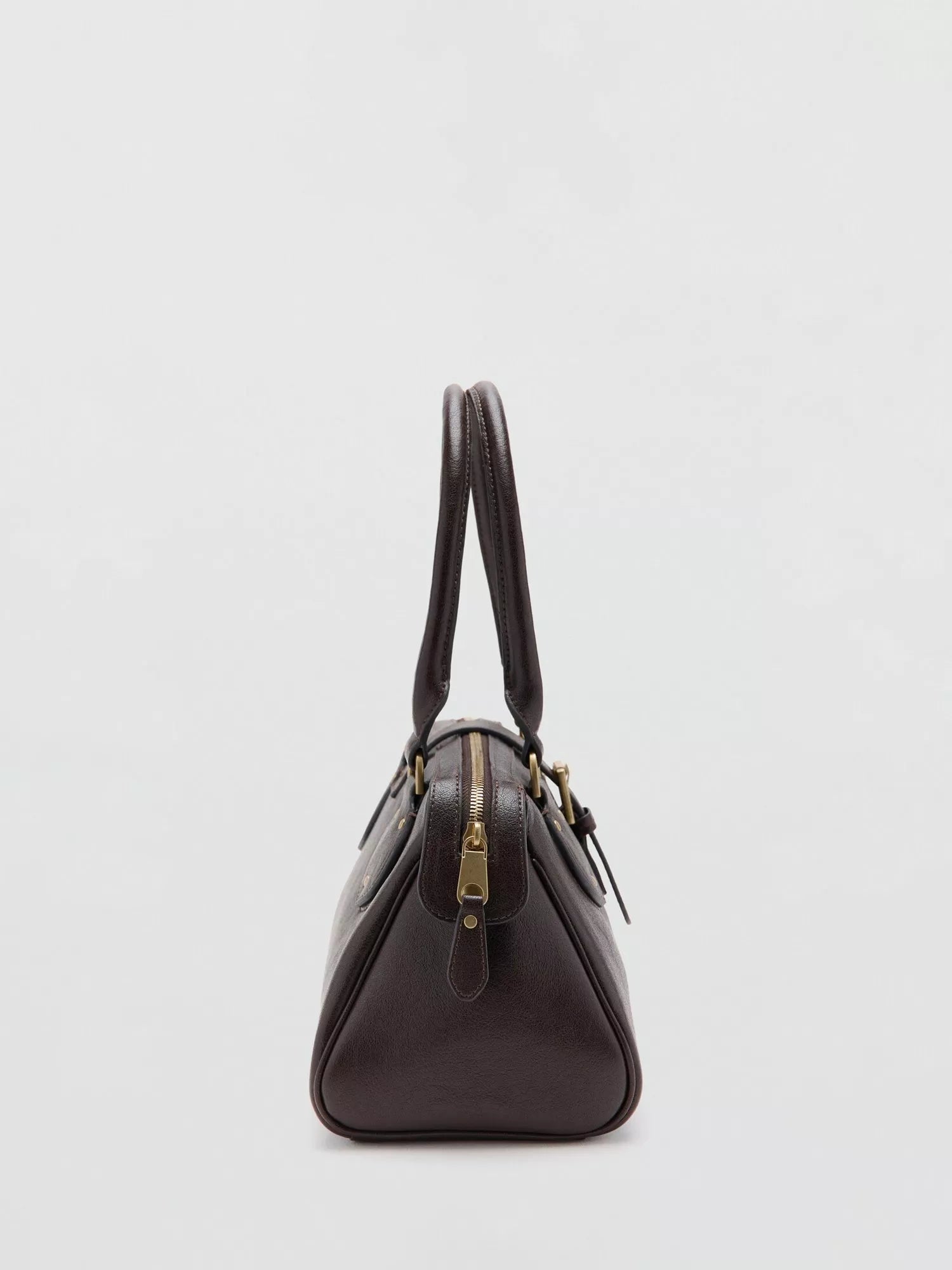 Mango satchel bag in chocolate, imported from the UK
