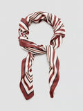 Mango geometric square scarf terracotta 70x70cm, imported from the UK