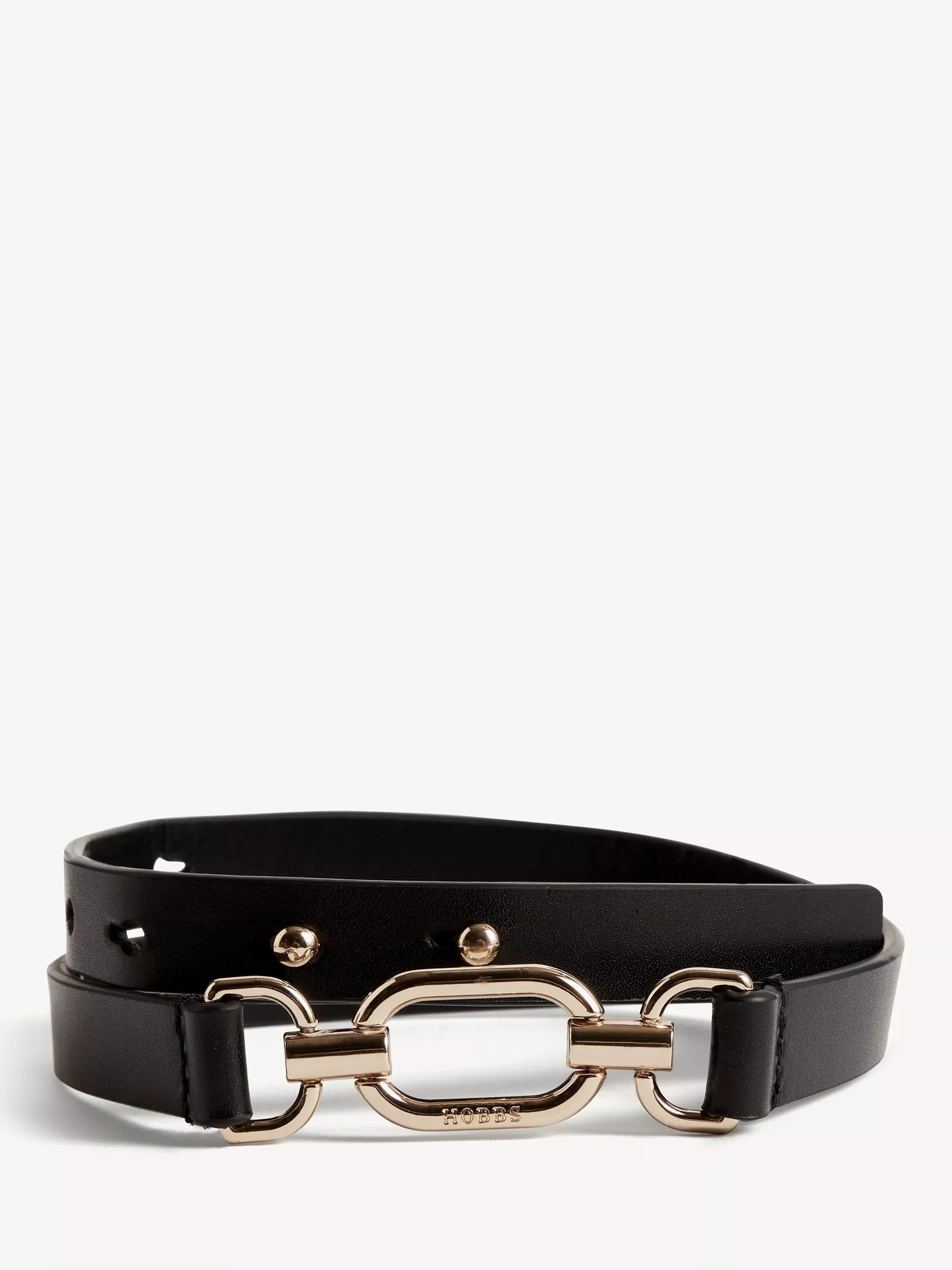 Hobbs Cecelia black leather belt, imported from the UK