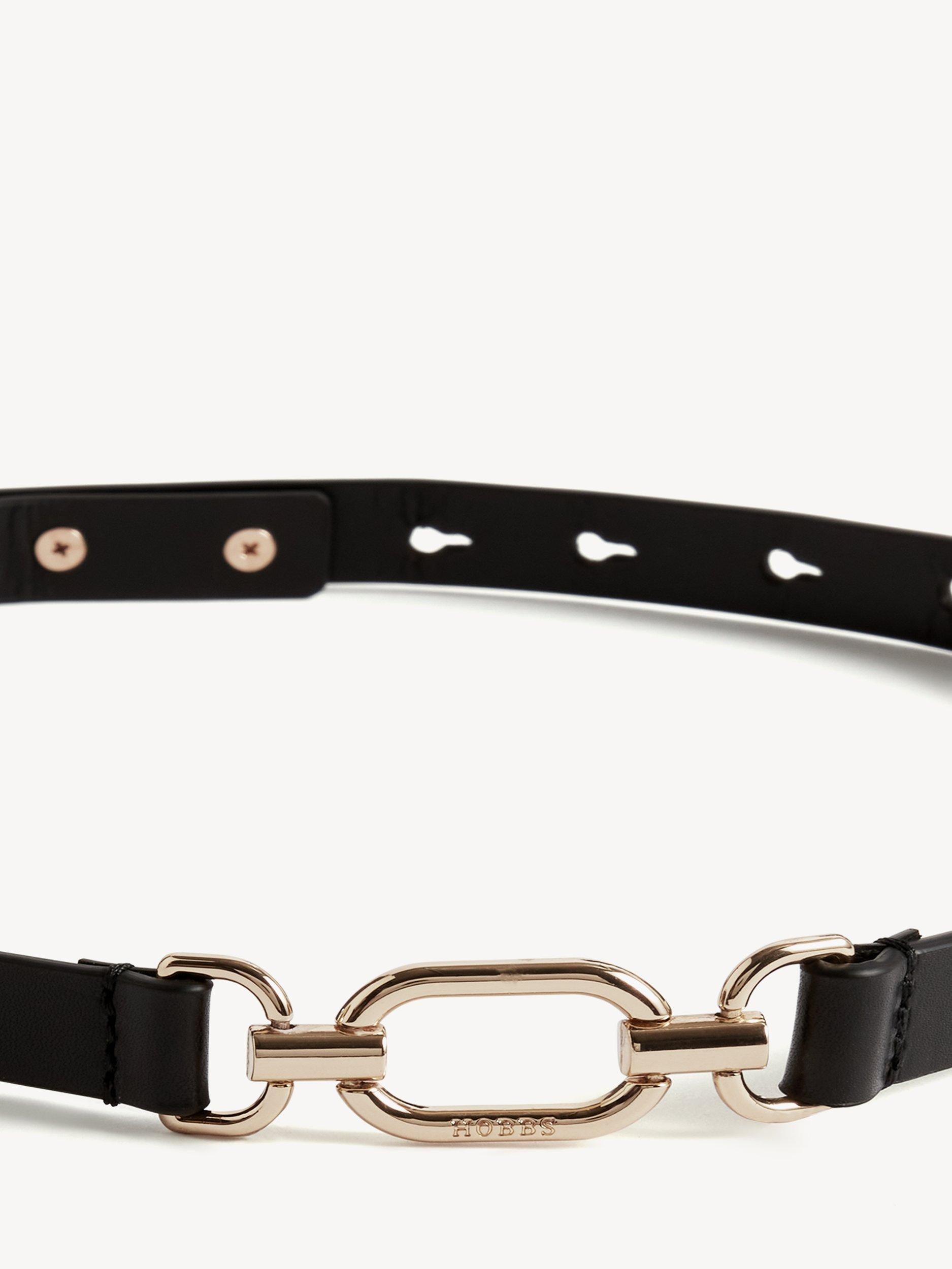 Hobbs Cecelia black leather belt, imported from the UK