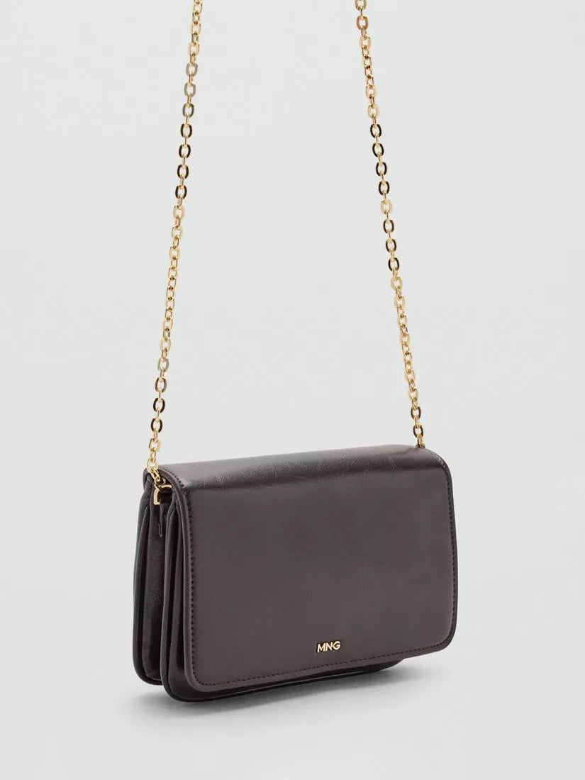 Mango crossbody bag Bordeaux chain strap, UK version