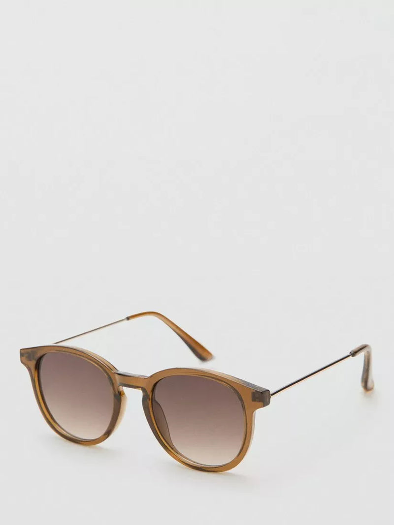 Mango Slim Round Sunglasses