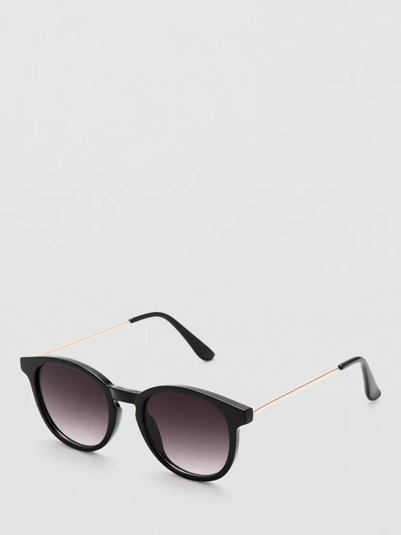 Mango slim round sunglasses with brown frame, UK version