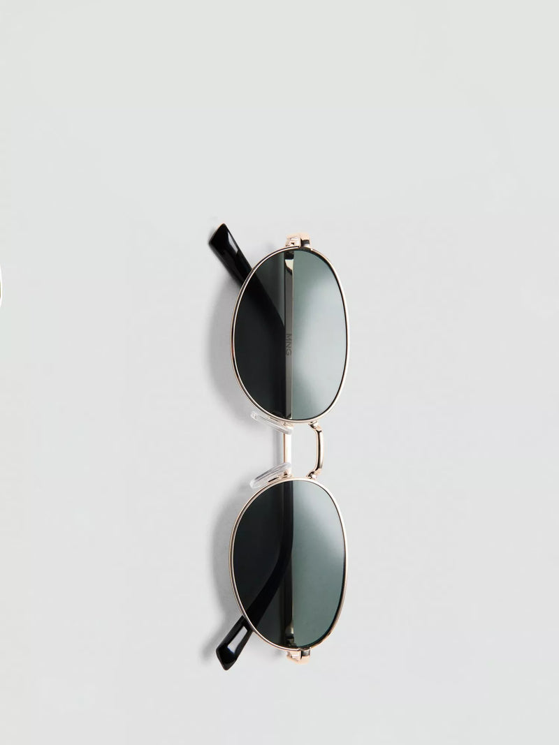 Mango oval sunglasses gold mirrored lenses (British brand)