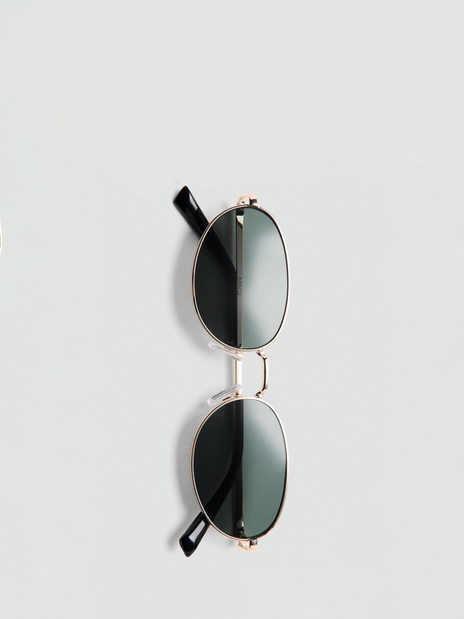 Mango oval sunglasses gold mirrored lenses (British brand)