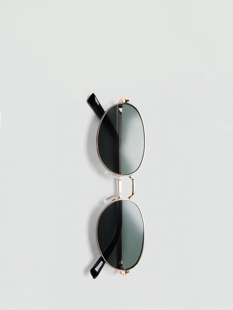 Mango oval sunglasses gold mirrored lenses (British brand)