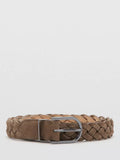 Mango braided suede belt taupe - British product