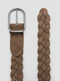 Mango braided suede belt taupe - British product