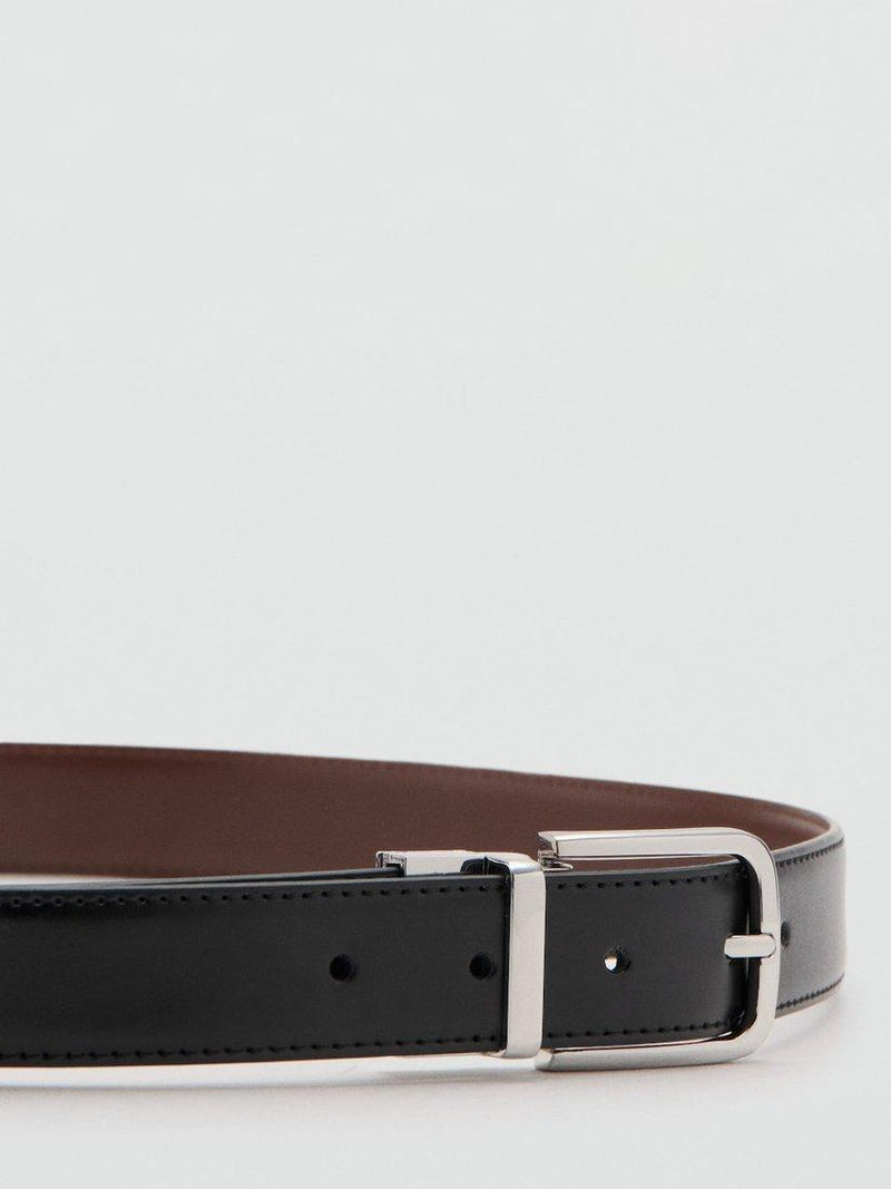 Mango reversible leather belt in black and tan (British brand)