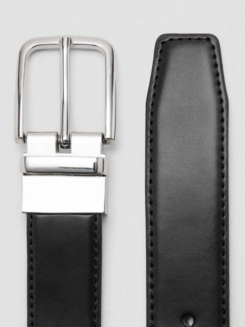 Mango reversible leather belt in black and tan (British brand)