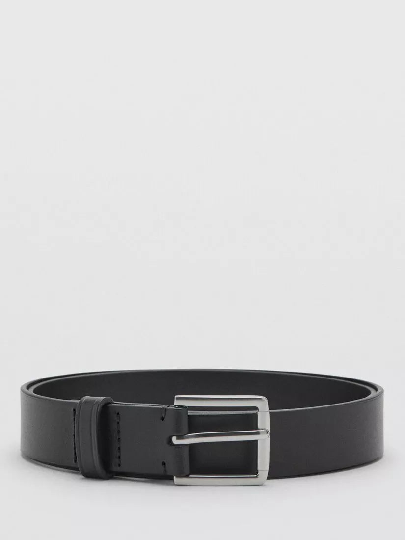 Mango black leather belt - British product