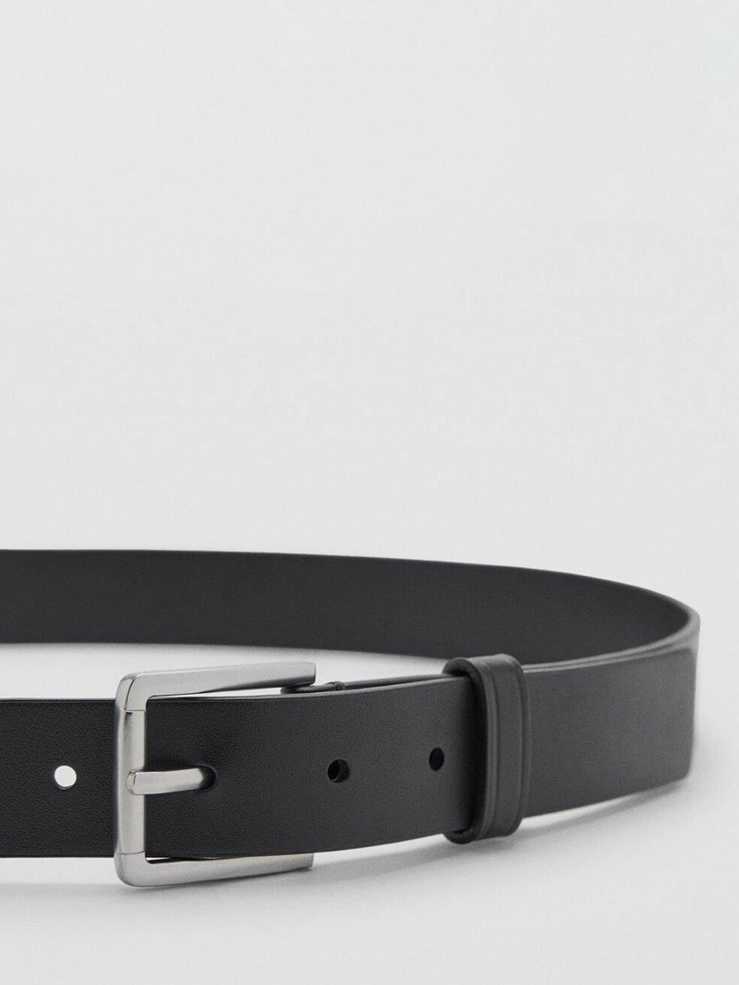 Mango black leather belt - British product