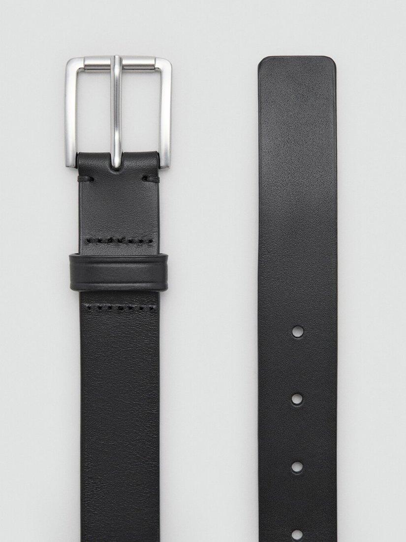 Mango black leather belt - British product